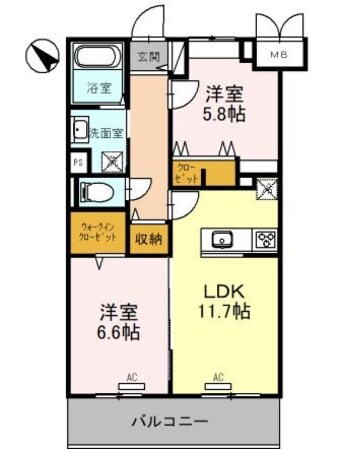 石田シティ新都心の物件間取画像